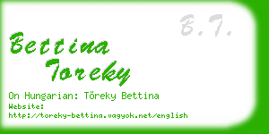bettina toreky business card